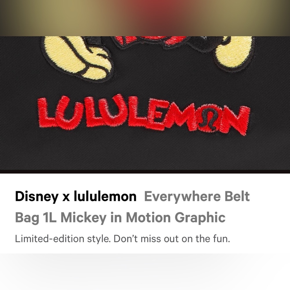 lululemon athletica Black Mickey Mouse Belt Bag - Picture 8 of 12